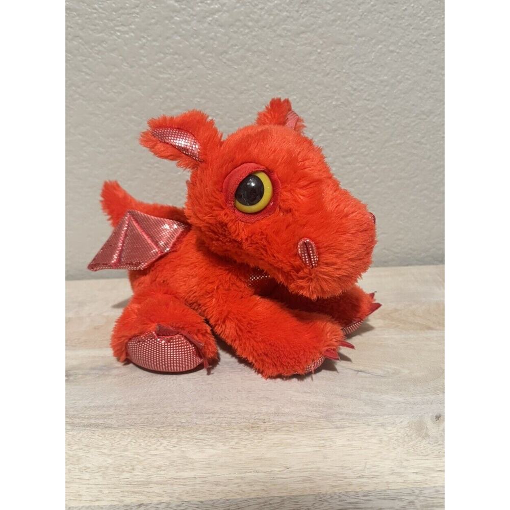 Aurora Sparkle Tales Flame Red Baby Dragon Plush Toy Stuffed Animal 11”